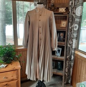 Vintage pleated accordion trench coat